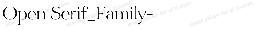 Open Serif_Family字体转换